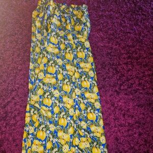 Lemon Print Maxi skirt